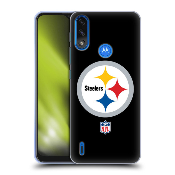 NFL Pittsburgh Steelers Logo Plain Soft Gel Case for Motorola Moto E7 Power / Moto E7i Power