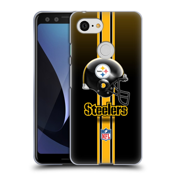 NFL Pittsburgh Steelers Logo Helmet Soft Gel Case for Google Pixel 3