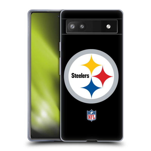 NFL Pittsburgh Steelers Logo Plain Soft Gel Case for Google Pixel 6a