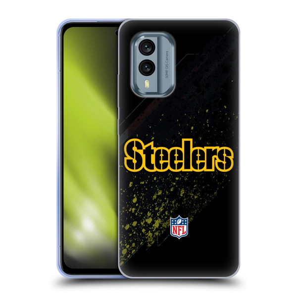 NFL Pittsburgh Steelers Logo Blur Soft Gel Case for Nokia X30