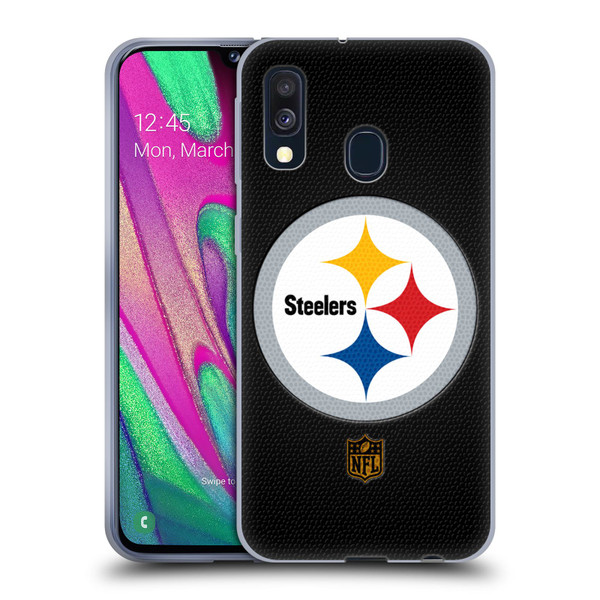 NFL Pittsburgh Steelers Logo Football Soft Gel Case for Samsung Galaxy A40 (2019)