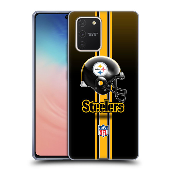 NFL Pittsburgh Steelers Logo Helmet Soft Gel Case for Samsung Galaxy S10 Lite