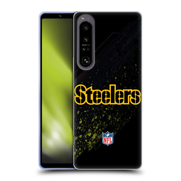 NFL Pittsburgh Steelers Logo Blur Soft Gel Case for Sony Xperia 1 IV