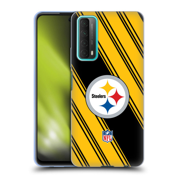 NFL Pittsburgh Steelers Artwork Stripes Soft Gel Case for Huawei P Smart (2021)
