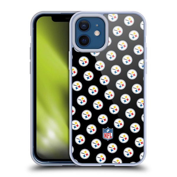 NFL Pittsburgh Steelers Artwork Patterns Soft Gel Case for Apple iPhone 12 / iPhone 12 Pro