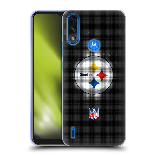 NFL Pittsburgh Steelers Artwork LED Soft Gel Case for Motorola Moto E7 Power / Moto E7i Power