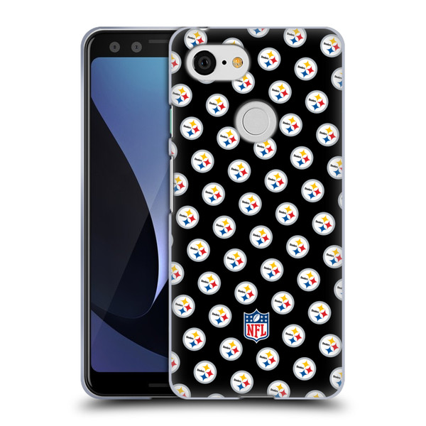 NFL Pittsburgh Steelers Artwork Patterns Soft Gel Case for Google Pixel 3