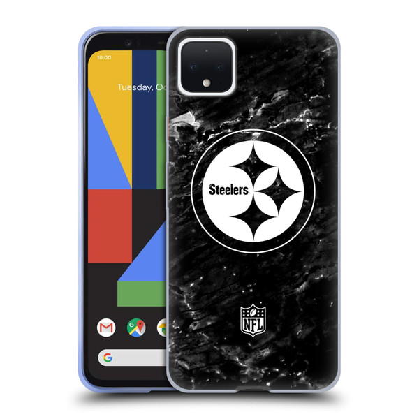 NFL Pittsburgh Steelers Artwork Marble Soft Gel Case for Google Pixel 4 XL