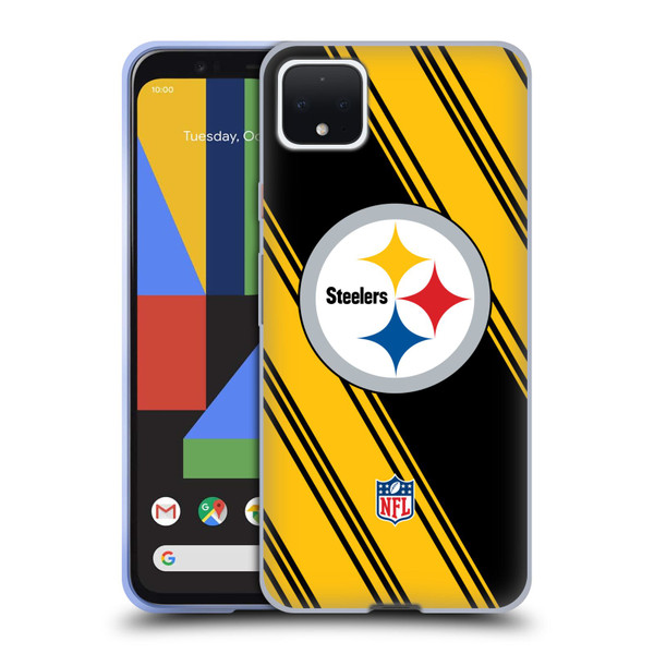NFL Pittsburgh Steelers Artwork Stripes Soft Gel Case for Google Pixel 4 XL