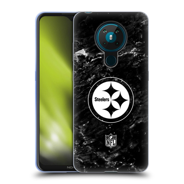 NFL Pittsburgh Steelers Artwork Marble Soft Gel Case for Nokia 5.3