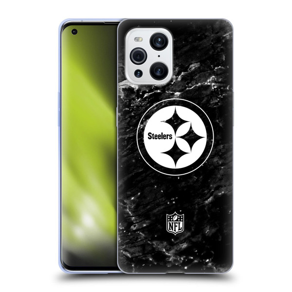NFL Pittsburgh Steelers Artwork Marble Soft Gel Case for OPPO Find X3 / Pro