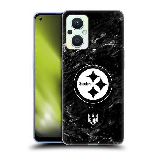 NFL Pittsburgh Steelers Artwork Marble Soft Gel Case for OPPO Reno8 Lite