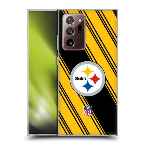 NFL Pittsburgh Steelers Artwork Stripes Soft Gel Case for Samsung Galaxy Note20 Ultra / 5G