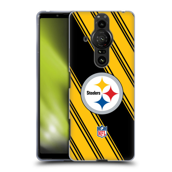 NFL Pittsburgh Steelers Artwork Stripes Soft Gel Case for Sony Xperia Pro-I