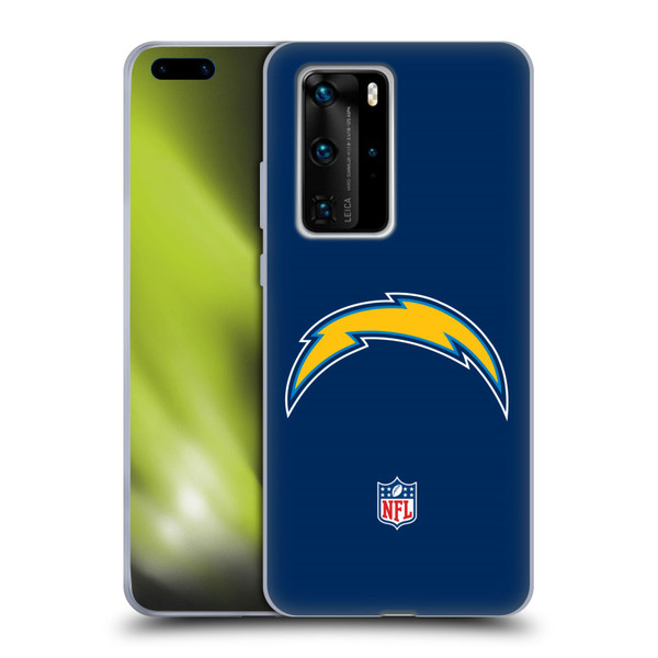 NFL Los Angeles Chargers Logo Plain Soft Gel Case for Huawei P40 Pro / P40 Pro Plus 5G