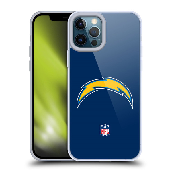 NFL Los Angeles Chargers Logo Plain Soft Gel Case for Apple iPhone 12 Pro Max