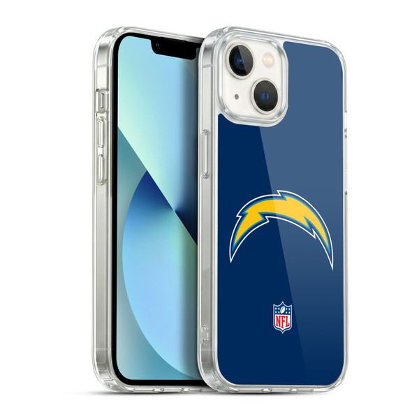 NFL Los Angeles Chargers Logo Plain Soft Gel Case for Apple iPhone 13