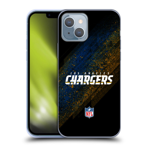 NFL Los Angeles Chargers Logo Blur Soft Gel Case for Apple iPhone 14
