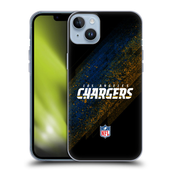 NFL Los Angeles Chargers Logo Blur Soft Gel Case for Apple iPhone 14 Plus