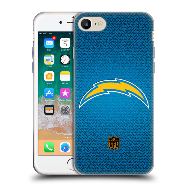 NFL Los Angeles Chargers Logo Football Soft Gel Case for Apple iPhone 7 / 8 / SE 2020 & 2022