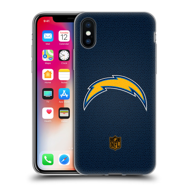 NFL Los Angeles Chargers Logo Football Soft Gel Case for Apple iPhone X / iPhone XS