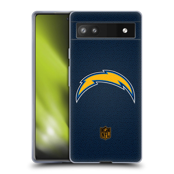NFL Los Angeles Chargers Logo Football Soft Gel Case for Google Pixel 6a