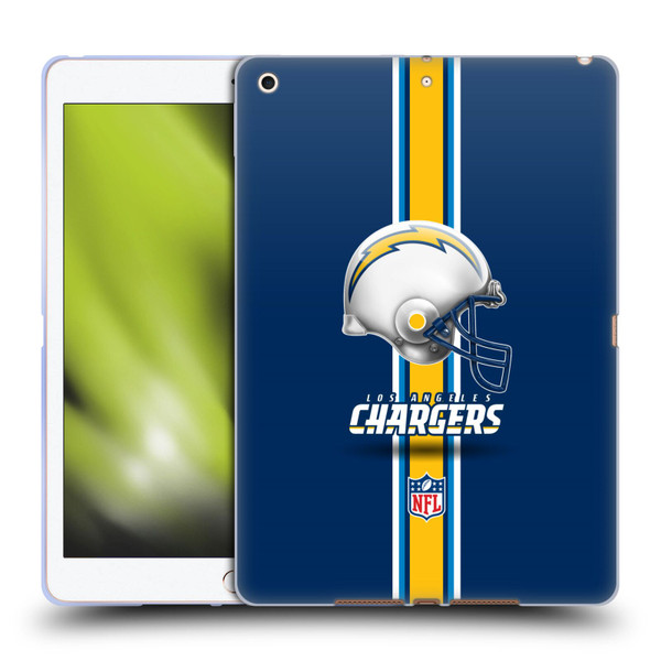 NFL Los Angeles Chargers Logo Helmet Soft Gel Case for Apple iPad 10.2 2019/2020/2021