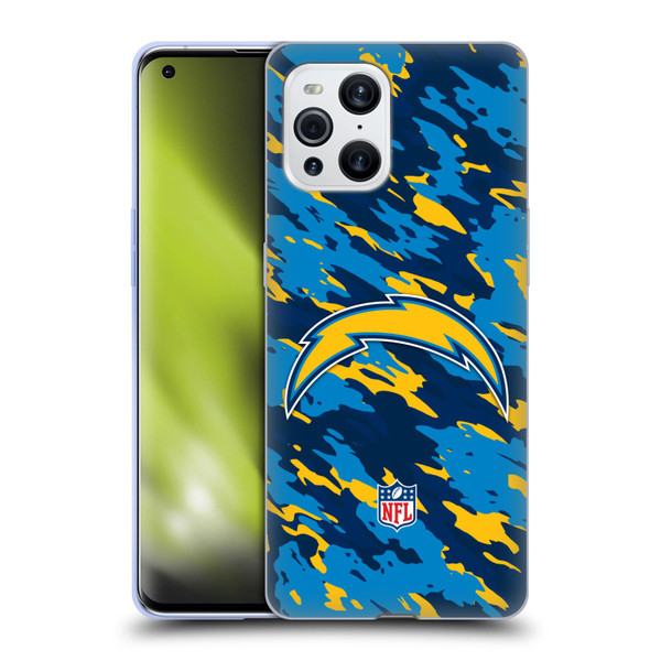 NFL Los Angeles Chargers Logo Camou Soft Gel Case for OPPO Find X3 / Pro
