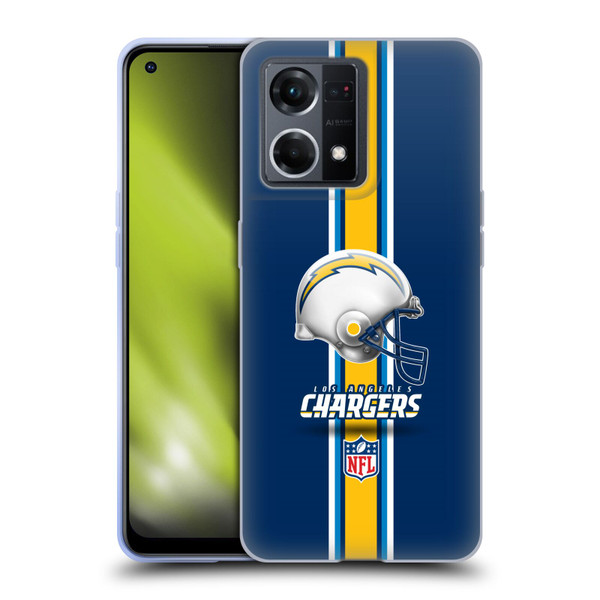 NFL Los Angeles Chargers Logo Helmet Soft Gel Case for OPPO Reno8 4G