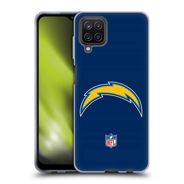NFL Los Angeles Chargers Logo Plain Soft Gel Case for Samsung Galaxy A12 (2020)