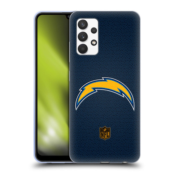 NFL Los Angeles Chargers Logo Football Soft Gel Case for Samsung Galaxy A32 (2021)