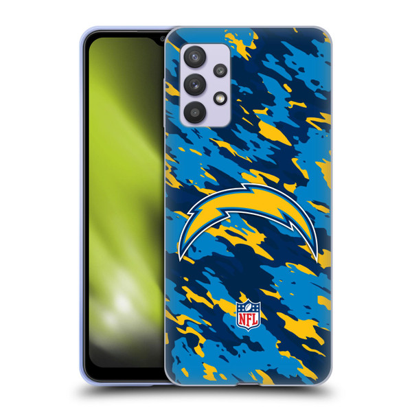 NFL Los Angeles Chargers Logo Camou Soft Gel Case for Samsung Galaxy A32 5G / M32 5G (2021)