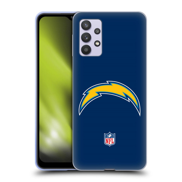 NFL Los Angeles Chargers Logo Plain Soft Gel Case for Samsung Galaxy A32 5G / M32 5G (2021)