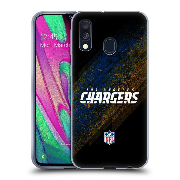 NFL Los Angeles Chargers Logo Blur Soft Gel Case for Samsung Galaxy A40 (2019)
