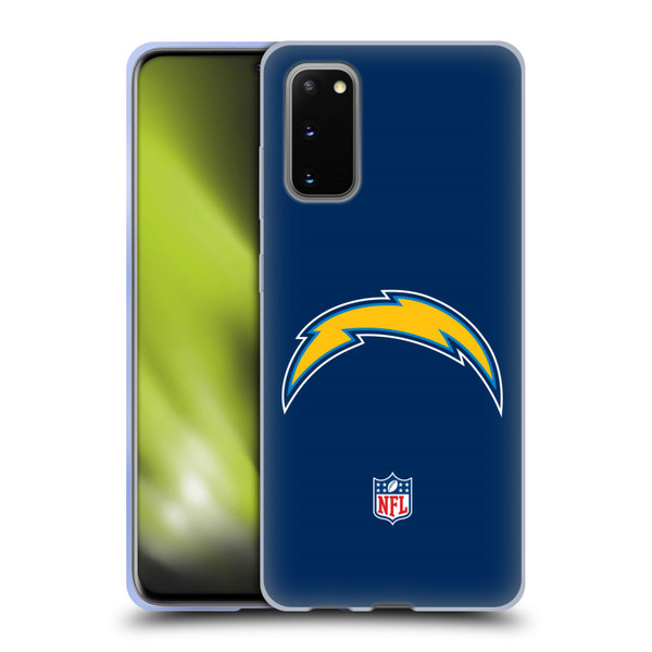 NFL Los Angeles Chargers Logo Plain Soft Gel Case for Samsung Galaxy S20 / S20 5G