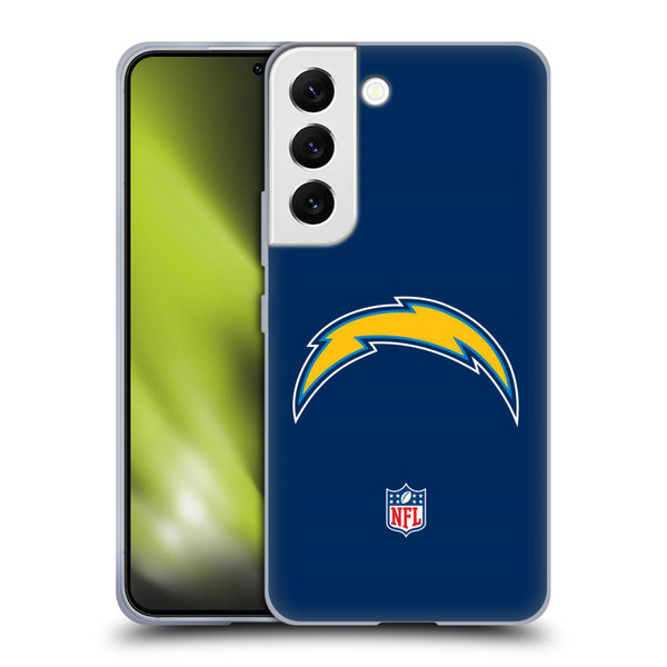 NFL Los Angeles Chargers Logo Plain Soft Gel Case for Samsung Galaxy S22 5G