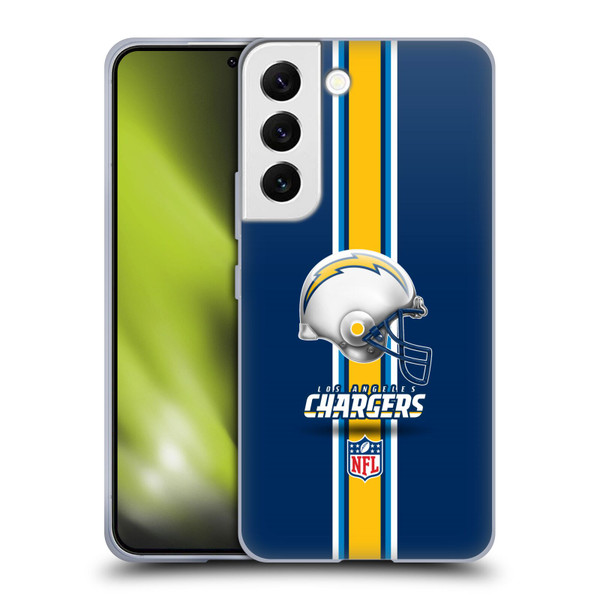 NFL Los Angeles Chargers Logo Helmet Soft Gel Case for Samsung Galaxy S22 5G