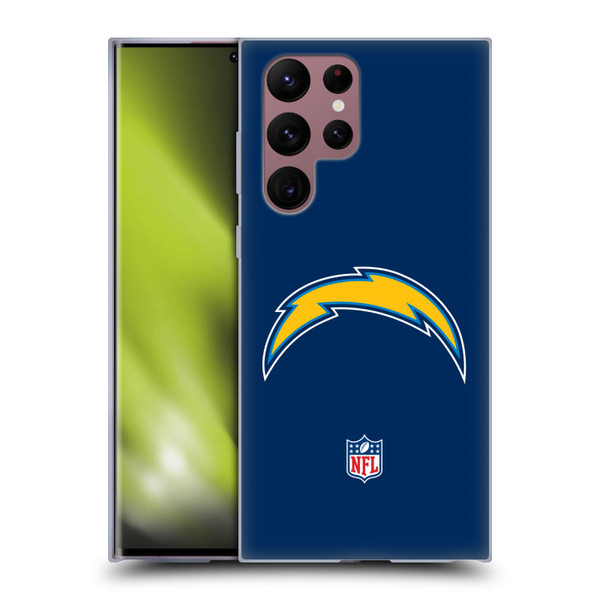 NFL Los Angeles Chargers Logo Plain Soft Gel Case for Samsung Galaxy S22 Ultra 5G