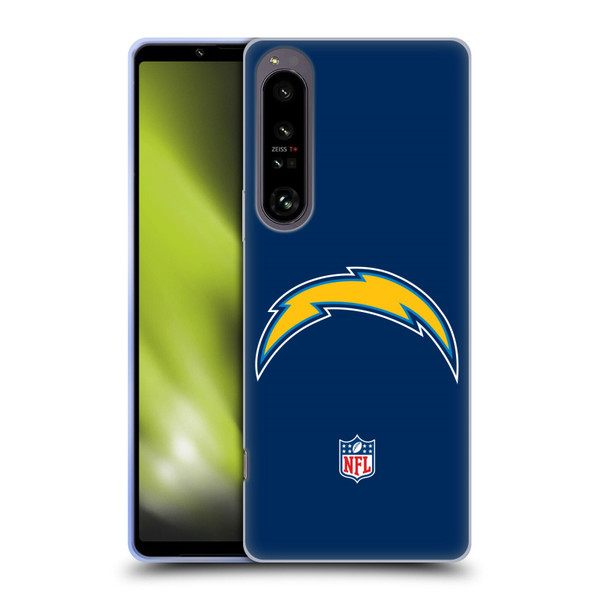 NFL Los Angeles Chargers Logo Plain Soft Gel Case for Sony Xperia 1 IV