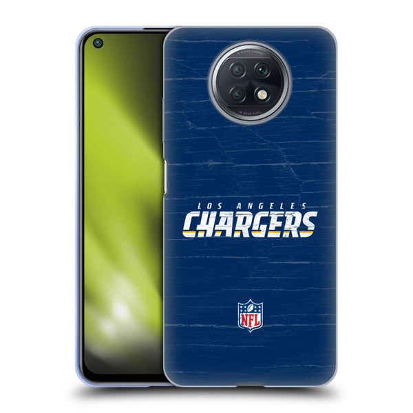 NFL Los Angeles Chargers Logo Distressed Look Soft Gel Case for Xiaomi Redmi Note 9T 5G