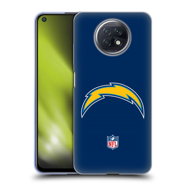 NFL Los Angeles Chargers Logo Plain Soft Gel Case for Xiaomi Redmi Note 9T 5G