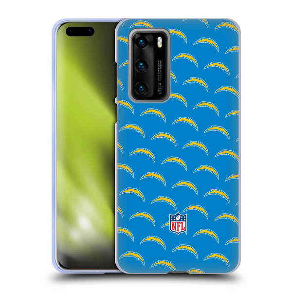 NFL Los Angeles Chargers Artwork Patterns Soft Gel Case for Huawei P40 5G