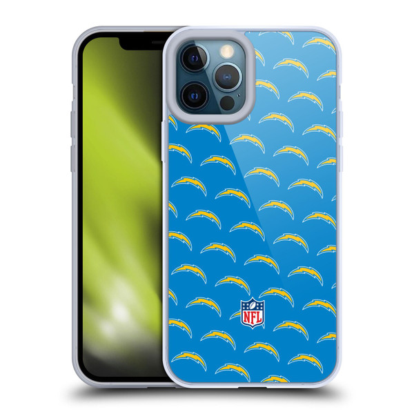 NFL Los Angeles Chargers Artwork Patterns Soft Gel Case for Apple iPhone 12 Pro Max