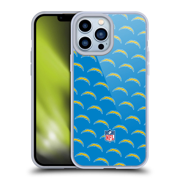 NFL Los Angeles Chargers Artwork Patterns Soft Gel Case for Apple iPhone 13 Pro Max