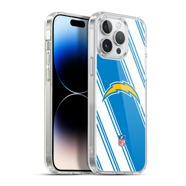 NFL Los Angeles Chargers Artwork Stripes Soft Gel Case for Apple iPhone 13 Pro Max & MagSafe