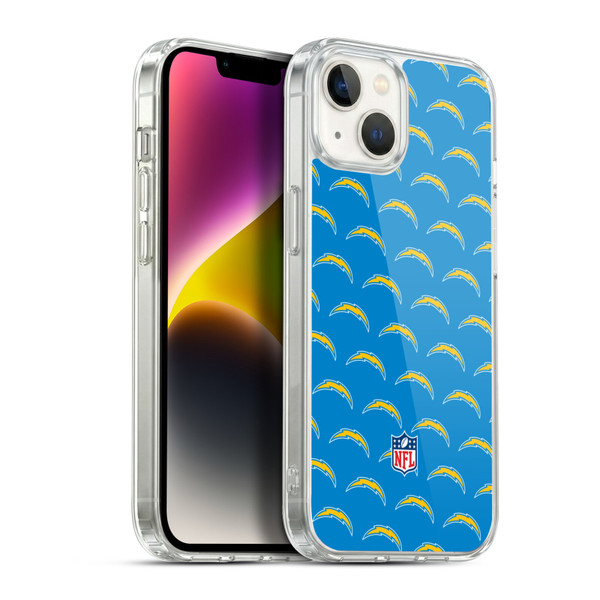 NFL Los Angeles Chargers Artwork Patterns Soft Gel Case for Apple iPhone 14 Plus & MagSafe