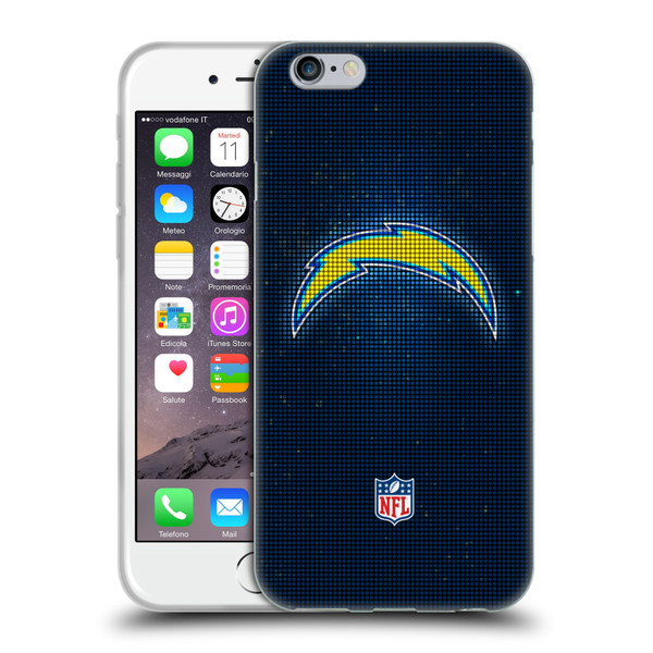 NFL Los Angeles Chargers Artwork LED Soft Gel Case for Apple iPhone 6 / iPhone 6s