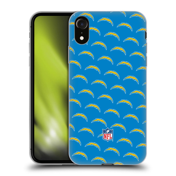 NFL Los Angeles Chargers Artwork Patterns Soft Gel Case for Apple iPhone XR