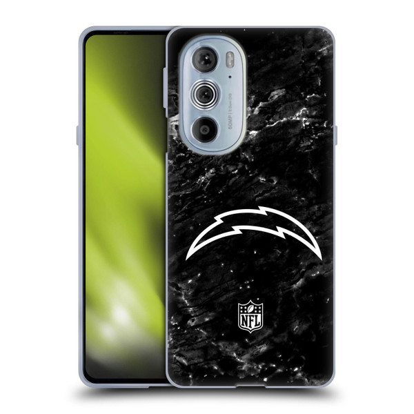 NFL Los Angeles Chargers Artwork Marble Soft Gel Case for Motorola Edge X30