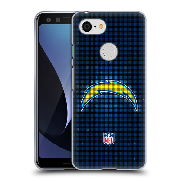 NFL Los Angeles Chargers Artwork LED Soft Gel Case for Google Pixel 3
